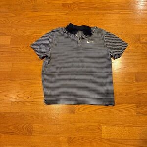 💜Nike Men's Navy & White Striped Polo Shirt